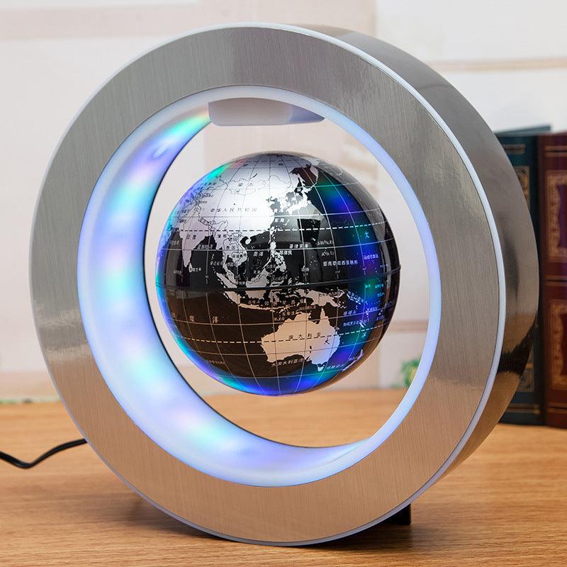 Round LED World Map Floating Globe Magnetic Levitation - Arovion