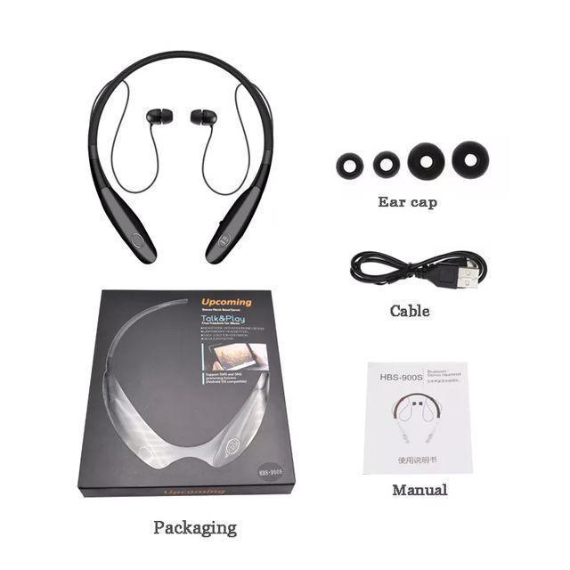 Neck Style Wireless Sports Stereo Bluetooth Headphones - Arovion