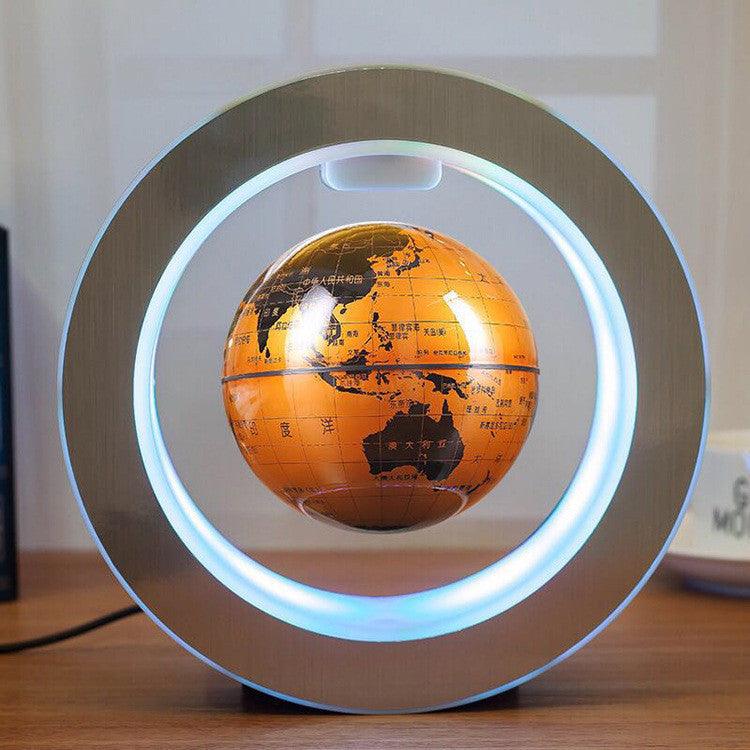 Round LED World Map Floating Globe Magnetic Levitation - Arovion