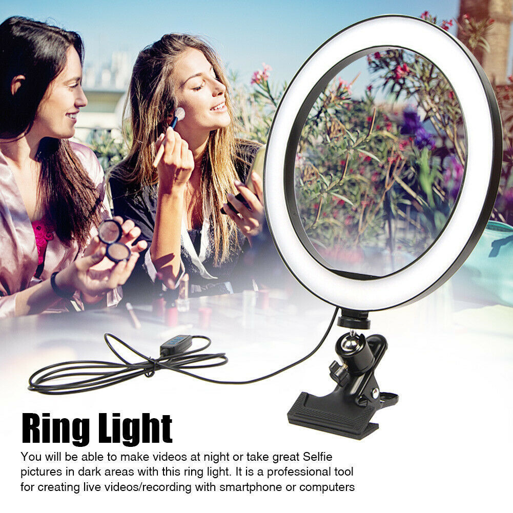 Live Ring Light Fixing Clip 6-10 Inch Selfie Light Beauty Light Desktop - Arovion