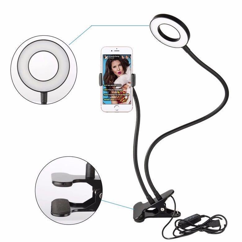 Selfie Ring Light With Cell Phone Holder For Live Stream - Arovion