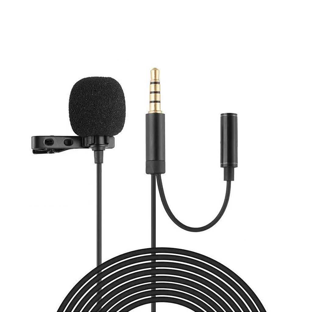 Microphone Lapel Smartphone Cameras Wired Headphone Plug P3 - Arovion