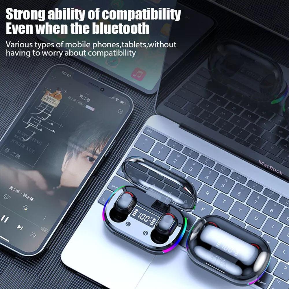 TWS 5.3 Wireless Headphones Earphone Waterproof For All Phones - Arovion