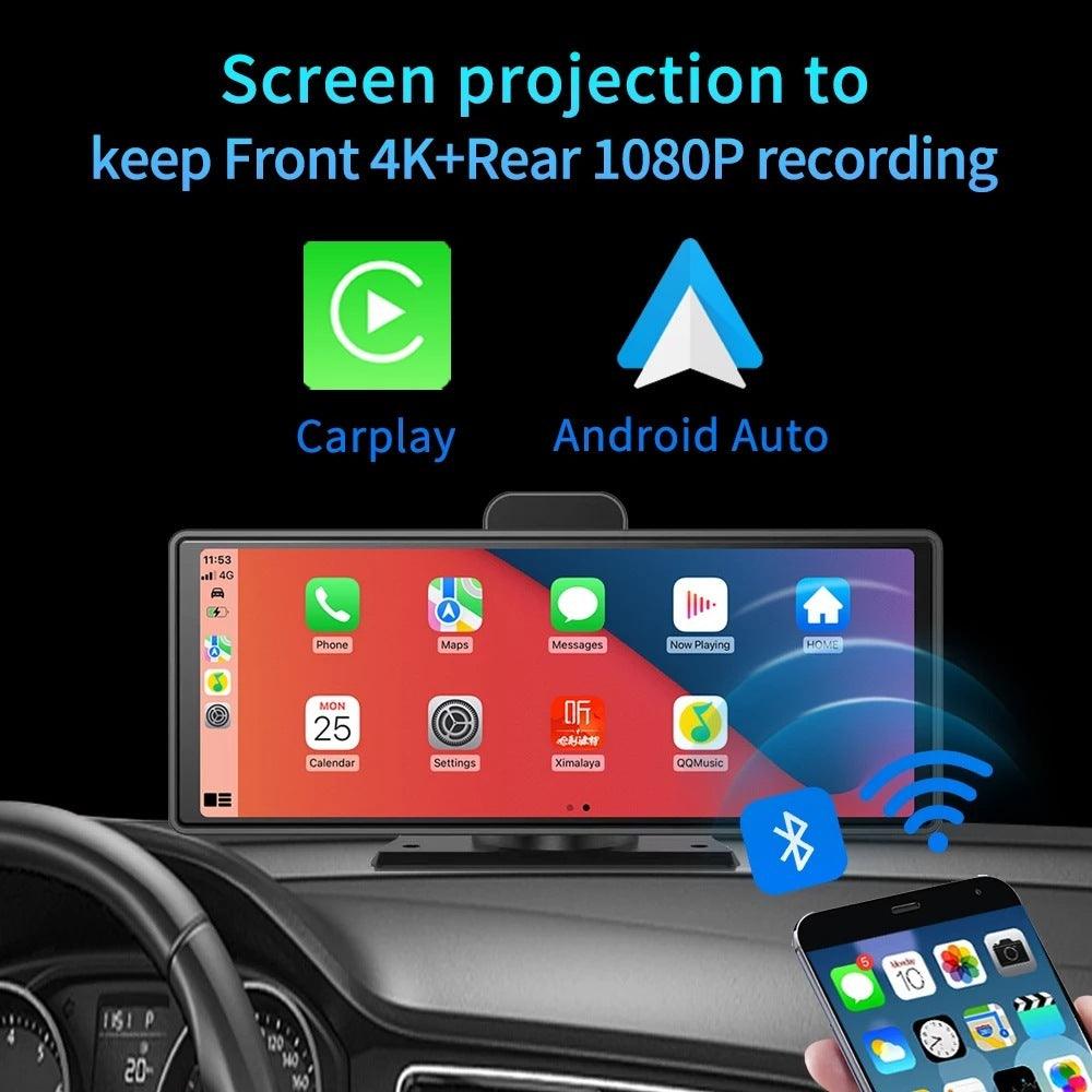 Smart Screen Dual Recording 1080P Streaming Car play Recorder - Arovion