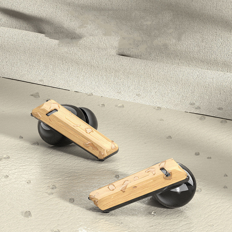 Wood Grain Wireless Sports In-ear Noise-canceling Low-latency Bluetooth Headphones - Arovion