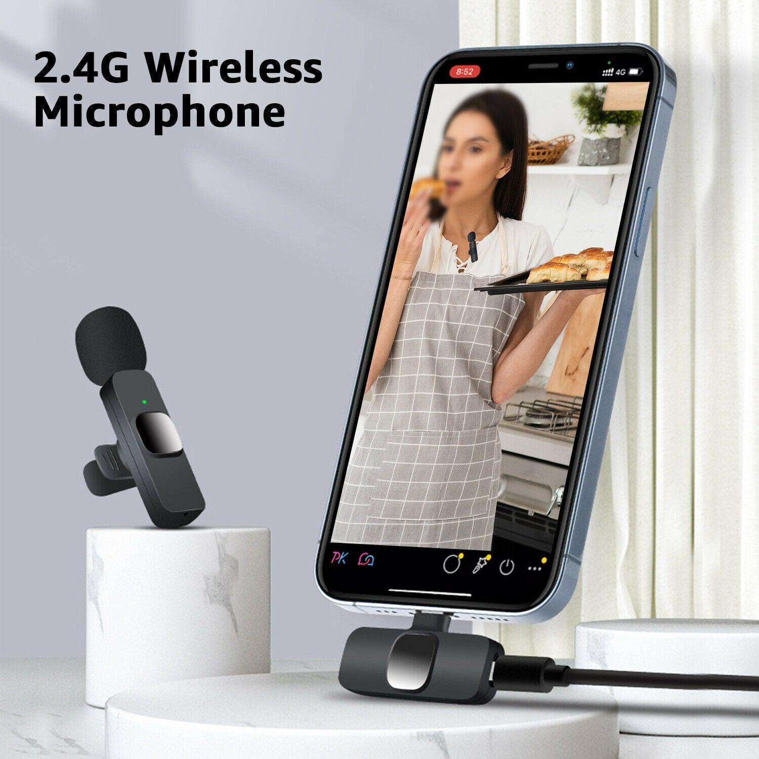 Lavalier Mini Microphone Wireless Audio Video Recording - Arovion