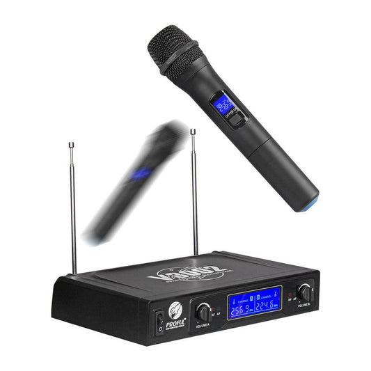 One With Two Handheld Wireless Microphones - Arovion