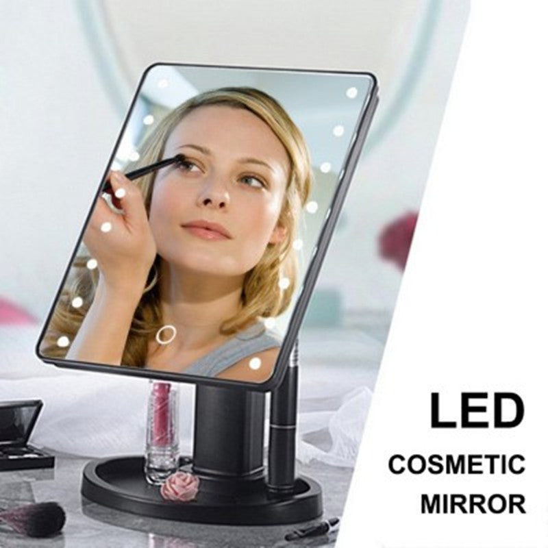 Portable 360 Degree Rotation Touch Induction Tabletop Cosmetic Mirror - Arovion