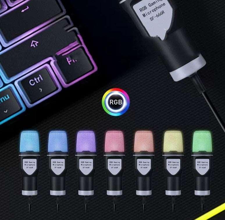 Clear Full RGB Capacitor Esports Gaming Computer Microphone - Arovion