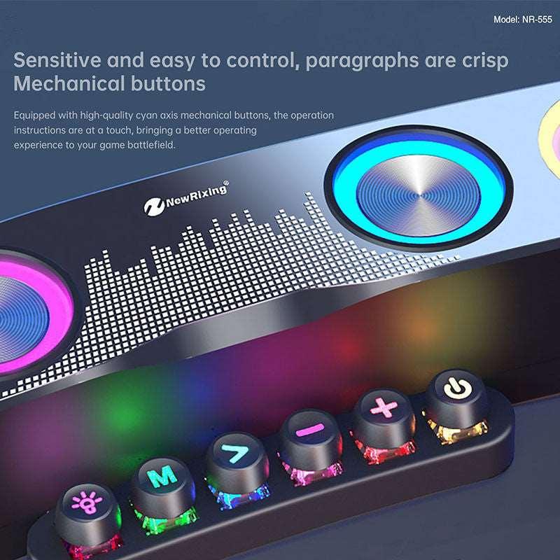 Desktop Colorful Gaming Bluetooth Speaker with LED - Arovion