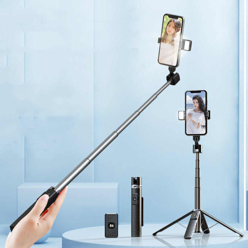 Quadrupod Double Fill Light Mobile Phone Bluetooth-compatible Selfie Stick - Arovion