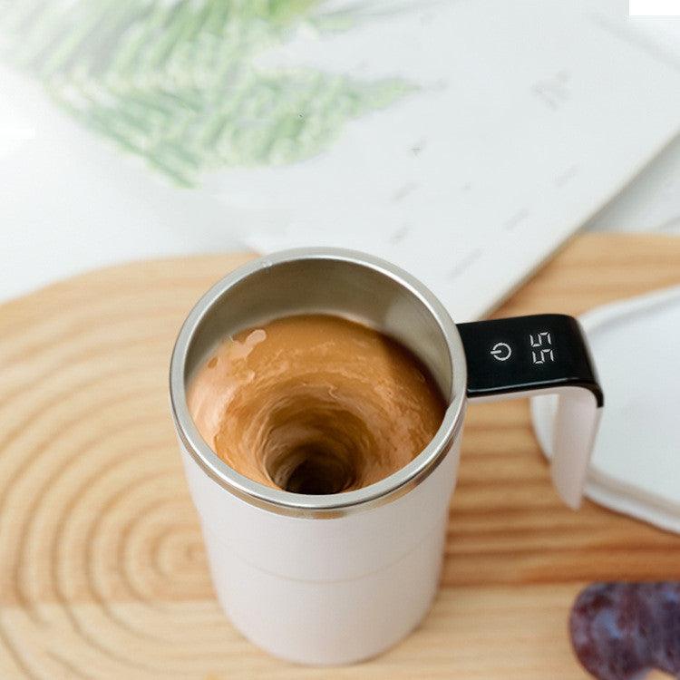 Electric Coffee Mug USB Rechargeable Automatic Magnetic Cup - Arovion