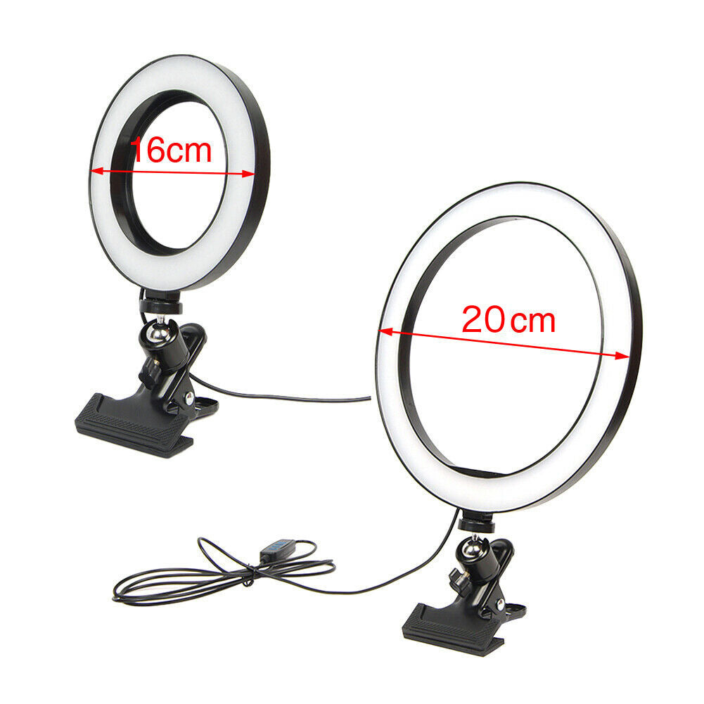 Live Ring Light Fixing Clip 6-10 Inch Selfie Light Beauty Light Desktop - Arovion