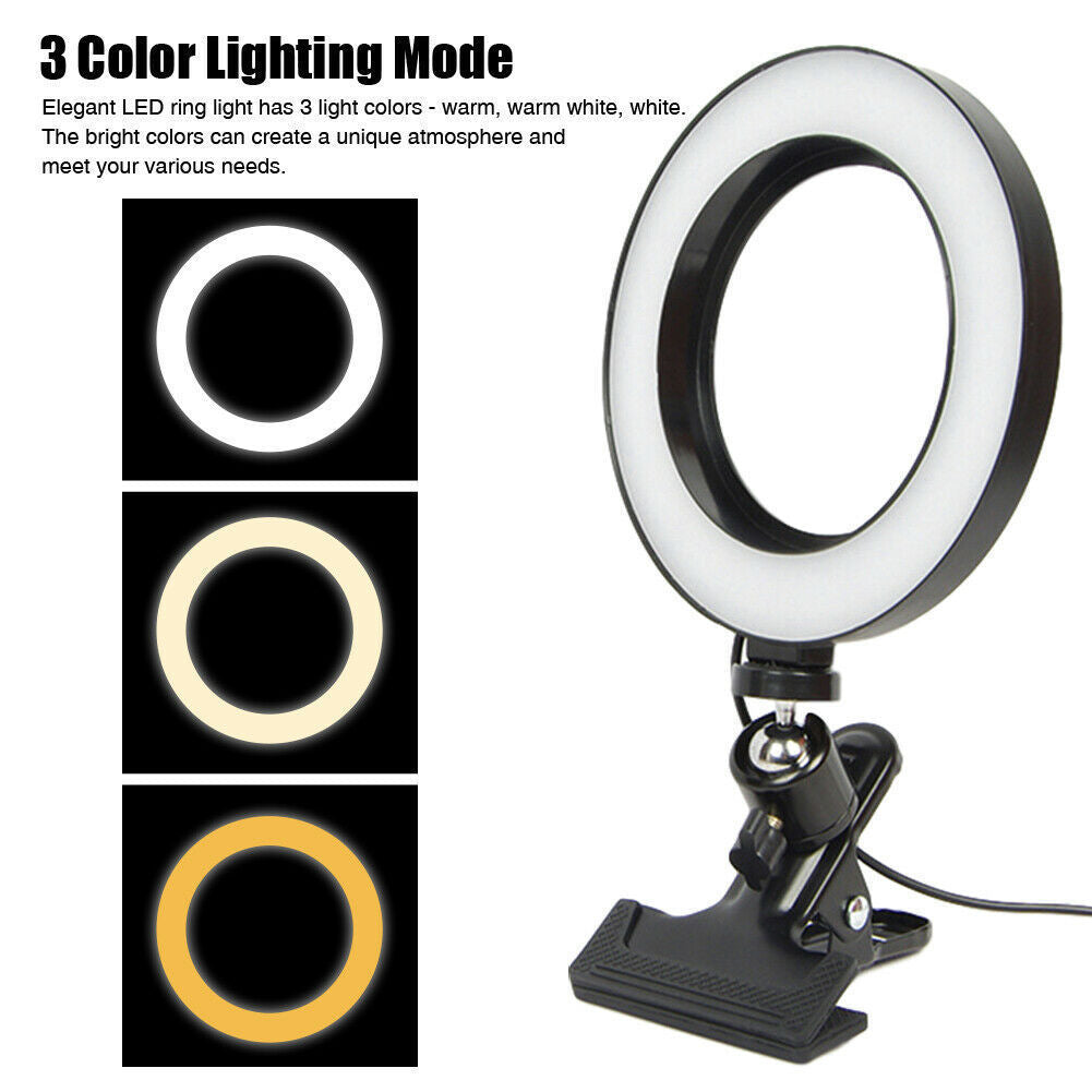 Live Ring Light Fixing Clip 6-10 Inch Selfie Light Beauty Light Desktop - Arovion