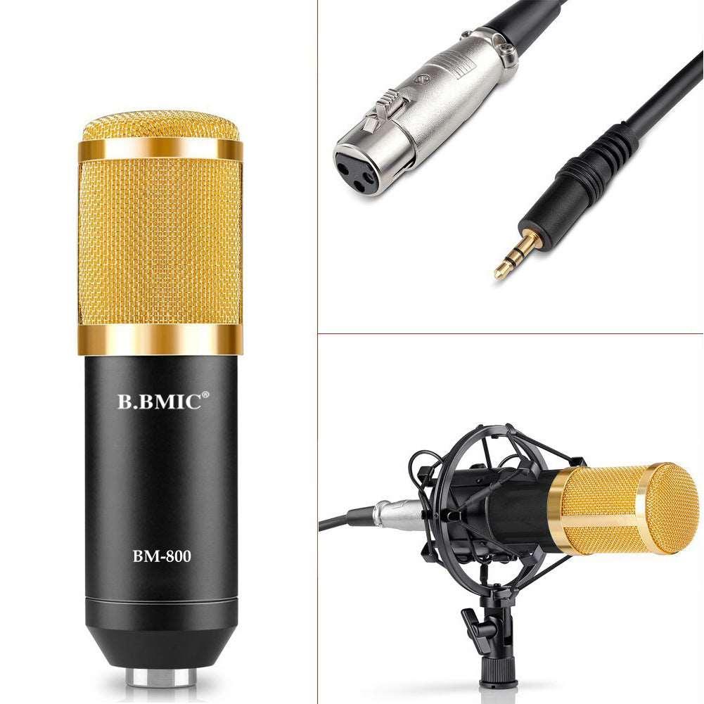 BM800 Condenser Anchor Recording Live Microphone Set - Arovion