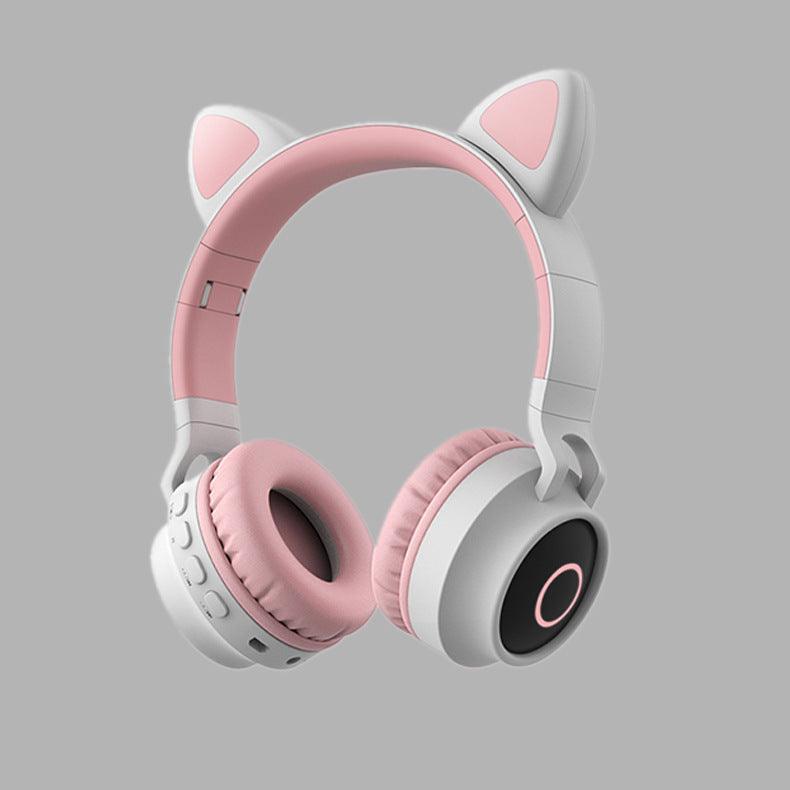 LED Light Cat Ear Headphones Wireless Bluetooth 5.0 - Arovion