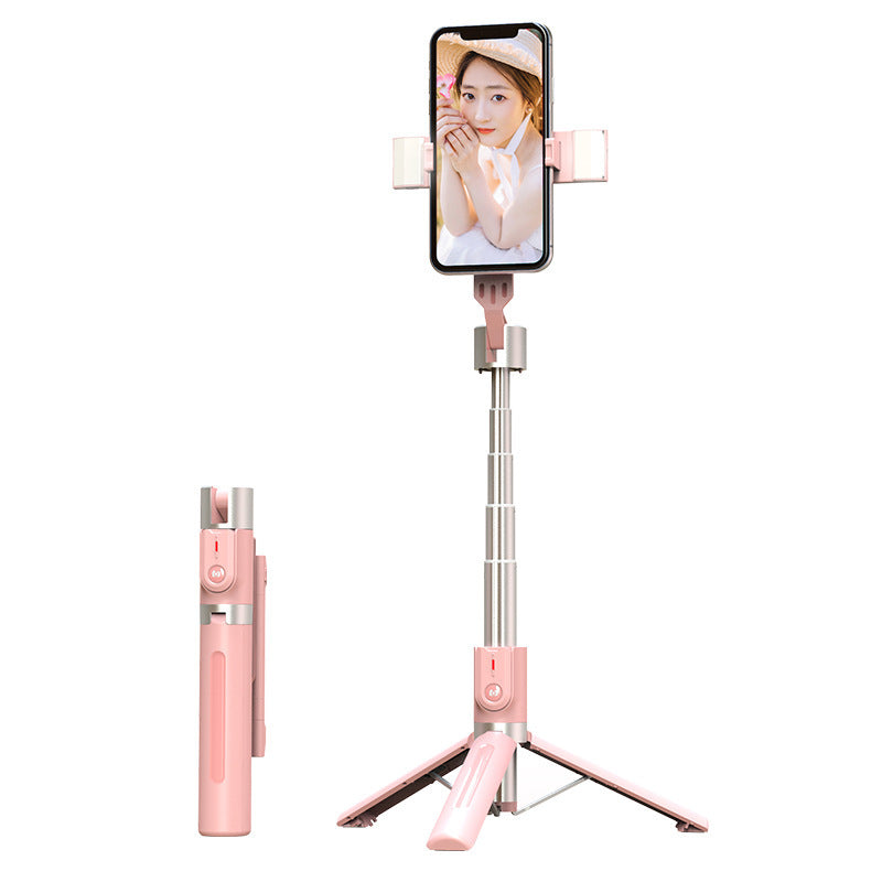 Bluetooth Selfie Stick Double Fill Light Desktop Live Broadcast - Arovion