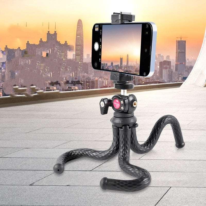 Black Octopus Mobile Phone Clip Gimbal Tripod Set - Arovion