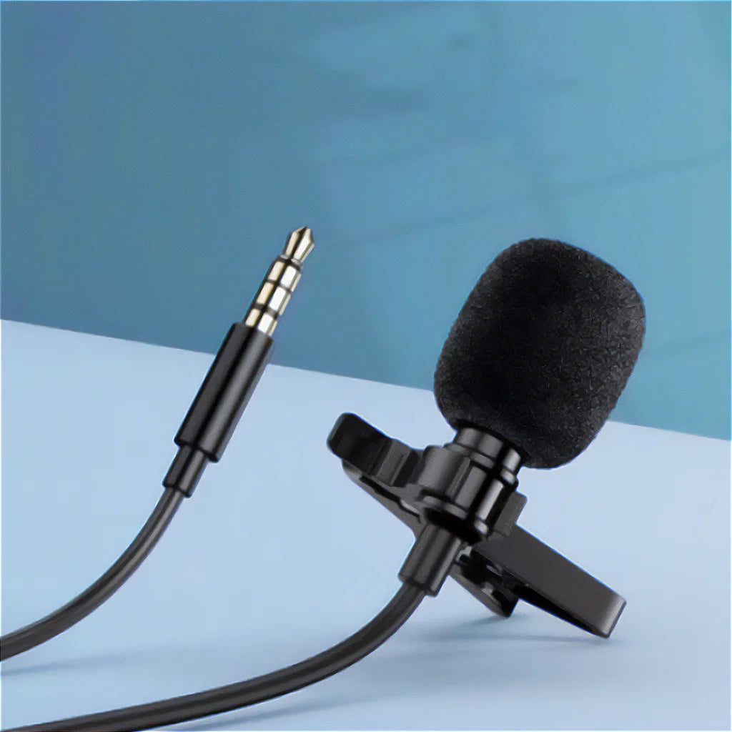 Microphone Lapel Smartphone Cameras Wired Headphone Plug P3 - Arovion