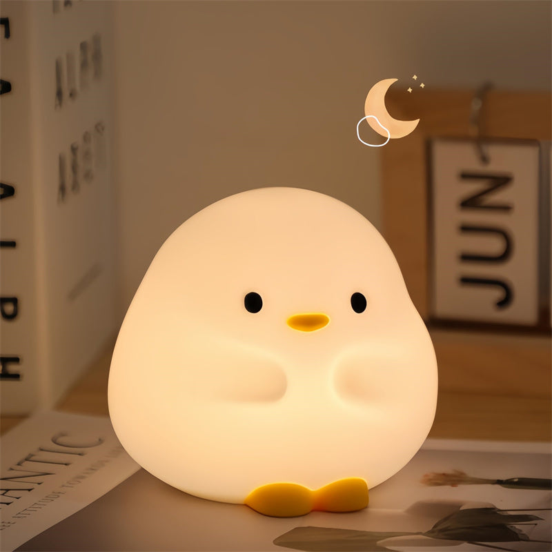 Cute Duck LED Night Lamp Cartoon Silicone USB Rechargeable Light - Arovion