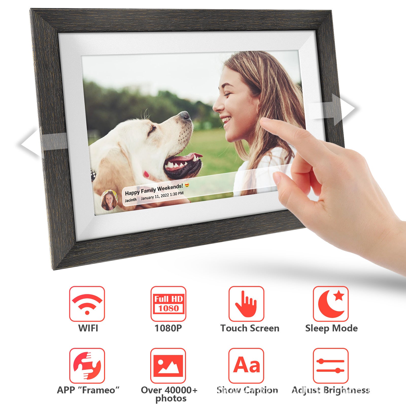 Home Touch Smart HD Wireless Digital Photo Frame - Arovion