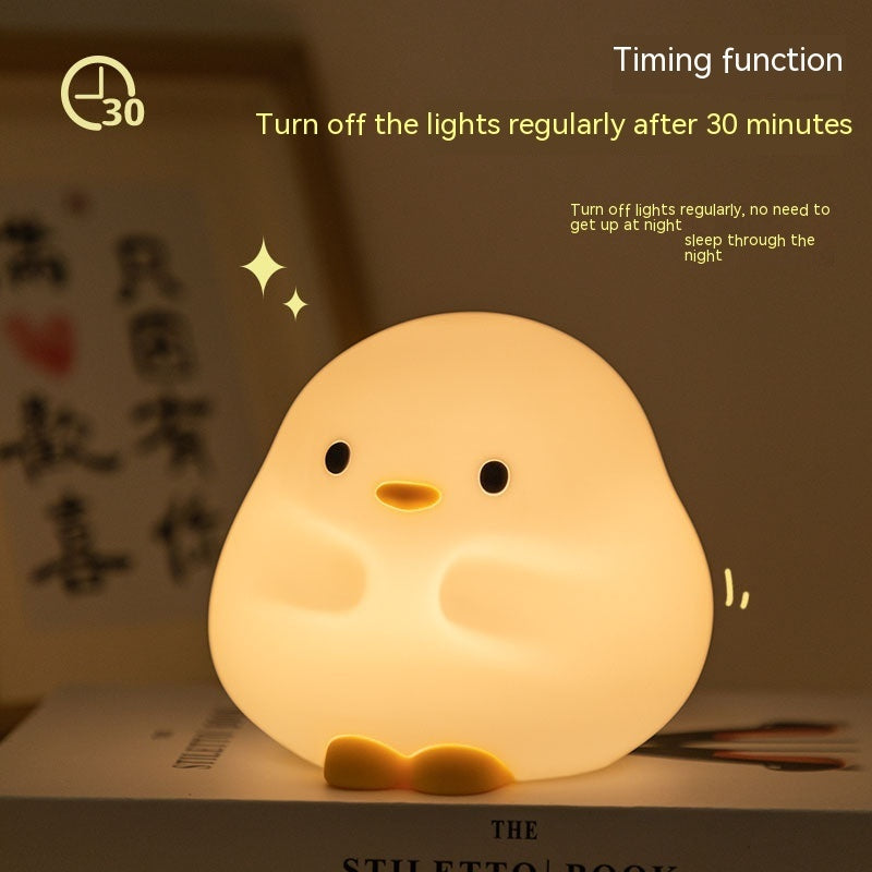 Cute Duck LED Night Lamp Cartoon Silicone USB Rechargeable Light - Arovion