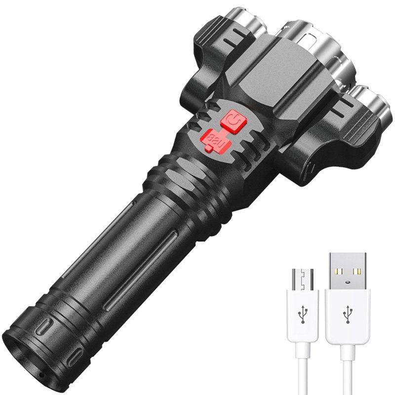 Outdoor Home Portable Riding USB Rechargeable Flashlight - Arovion